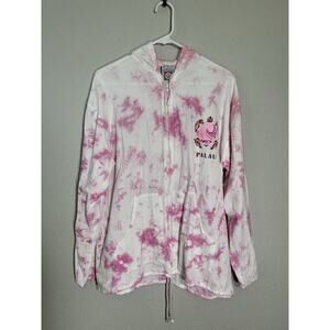 Yacht Club Women's Size L Tie Dye Hoodie Full Zip Palau Turtle Top